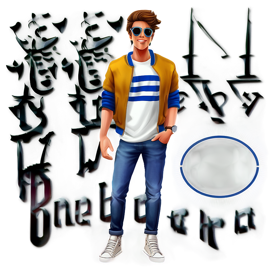 Hip Cool Guy Character Png 06252024