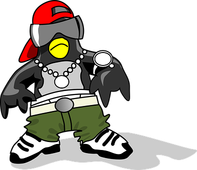 Hip Hop Penguin Cartoon