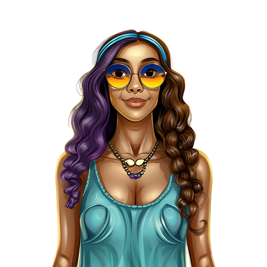 Hippie Lifestyle Illustration Png 24