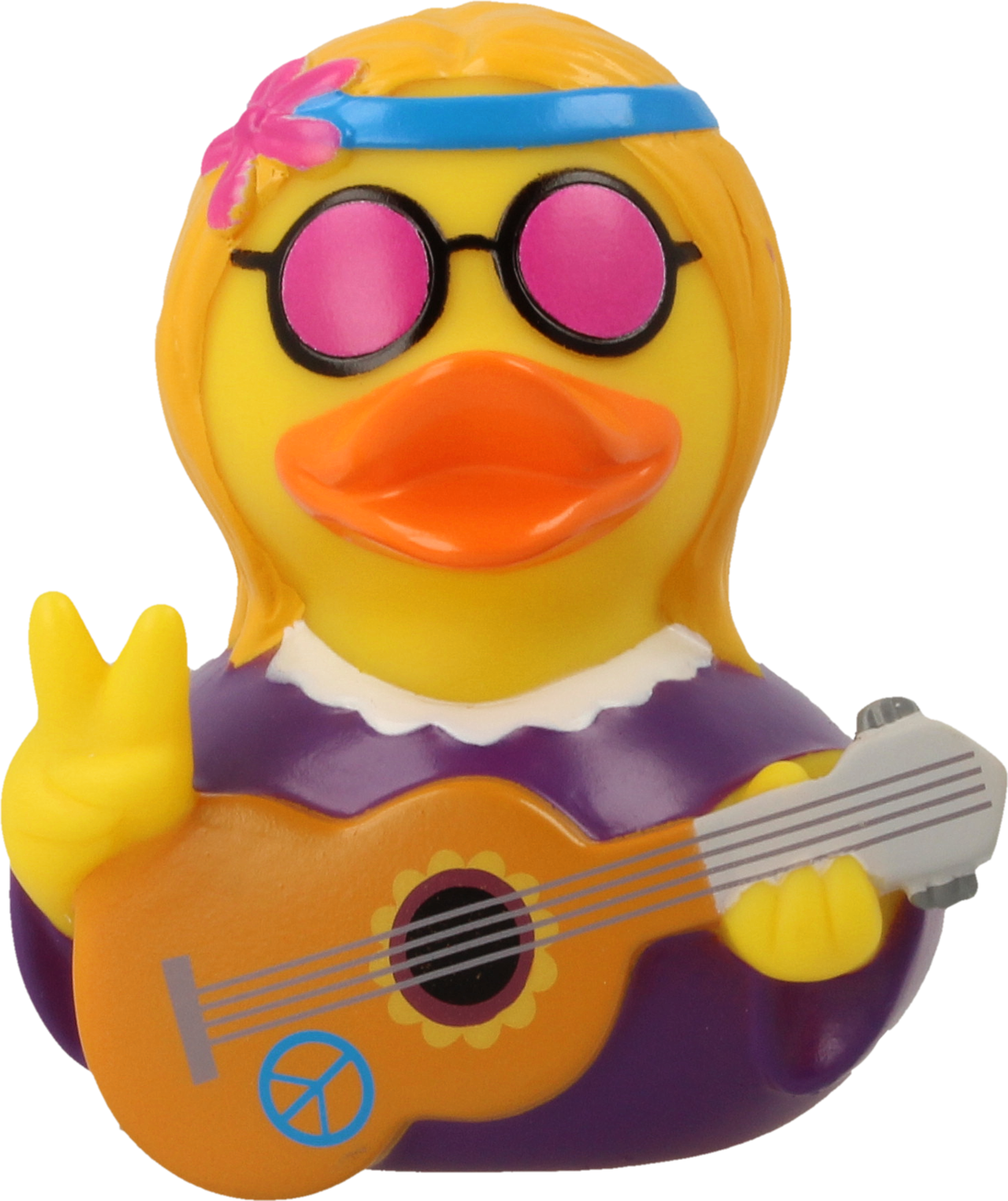 Hippie Style Rubber Duck With Guitar.png