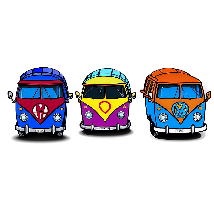 Hippie Van Cartoon Png 06202024