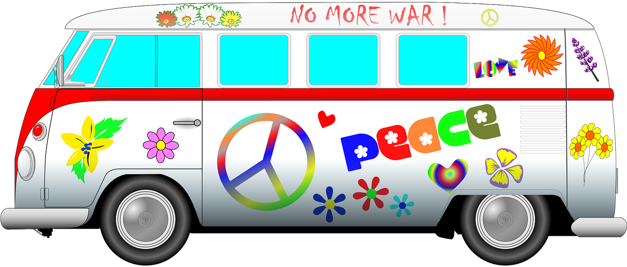 Hippie Van Peaceand Love