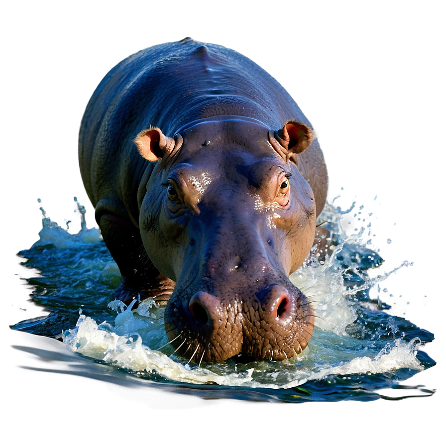 Hippo Splashing Png Xqh