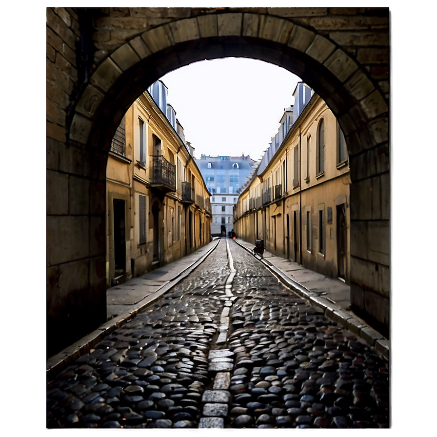 Historic Paris Cobblestone Alley Png Khw