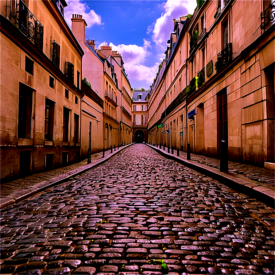 Historic Paris Cobblestone Alley Png Mev