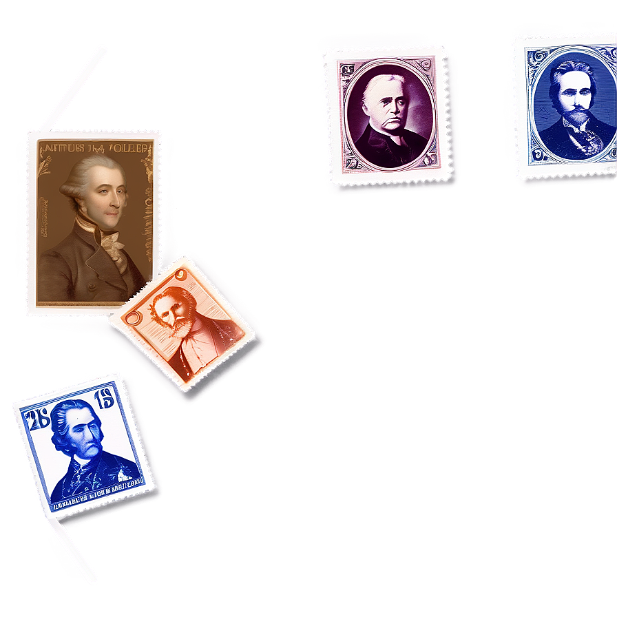 Historical Figures Postage Stamp Png 38