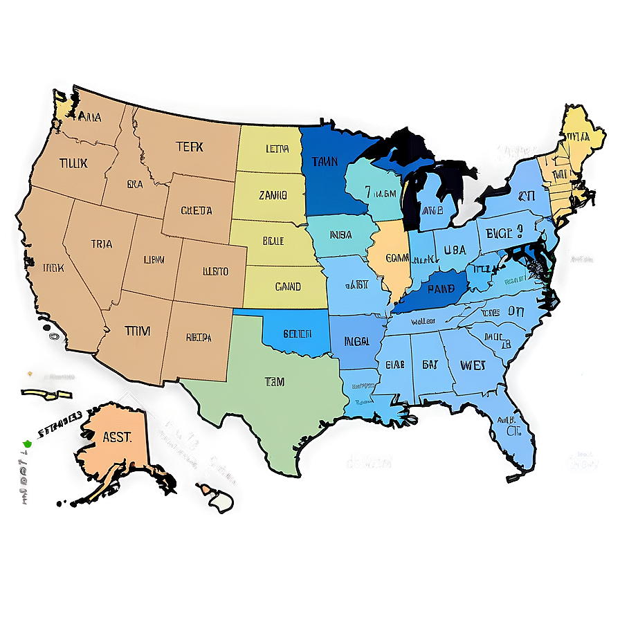 Historical States Map Usa Png Aln