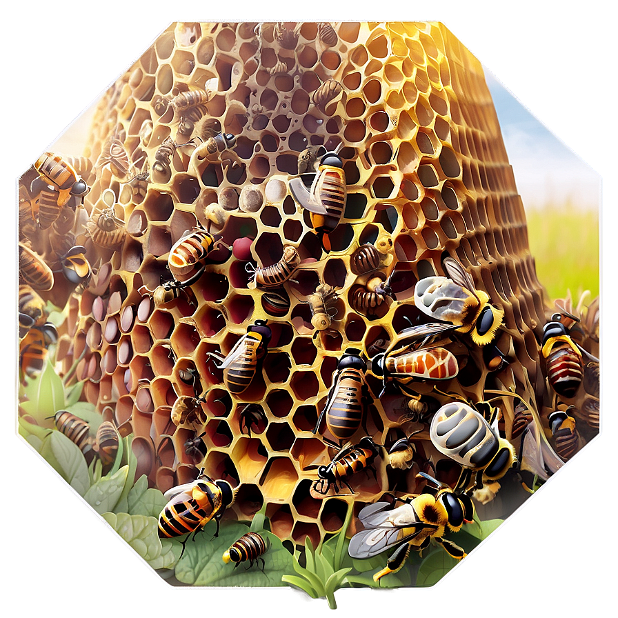 Hive In A Summer Field Png Ovl44