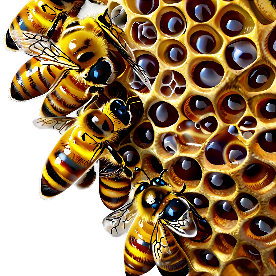 Hive Surrounded By Bees Png 25