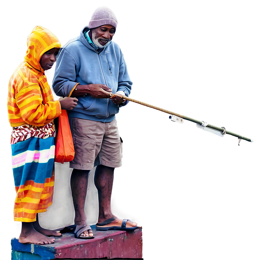 Hobo Fishing From Pier Png Uiy87