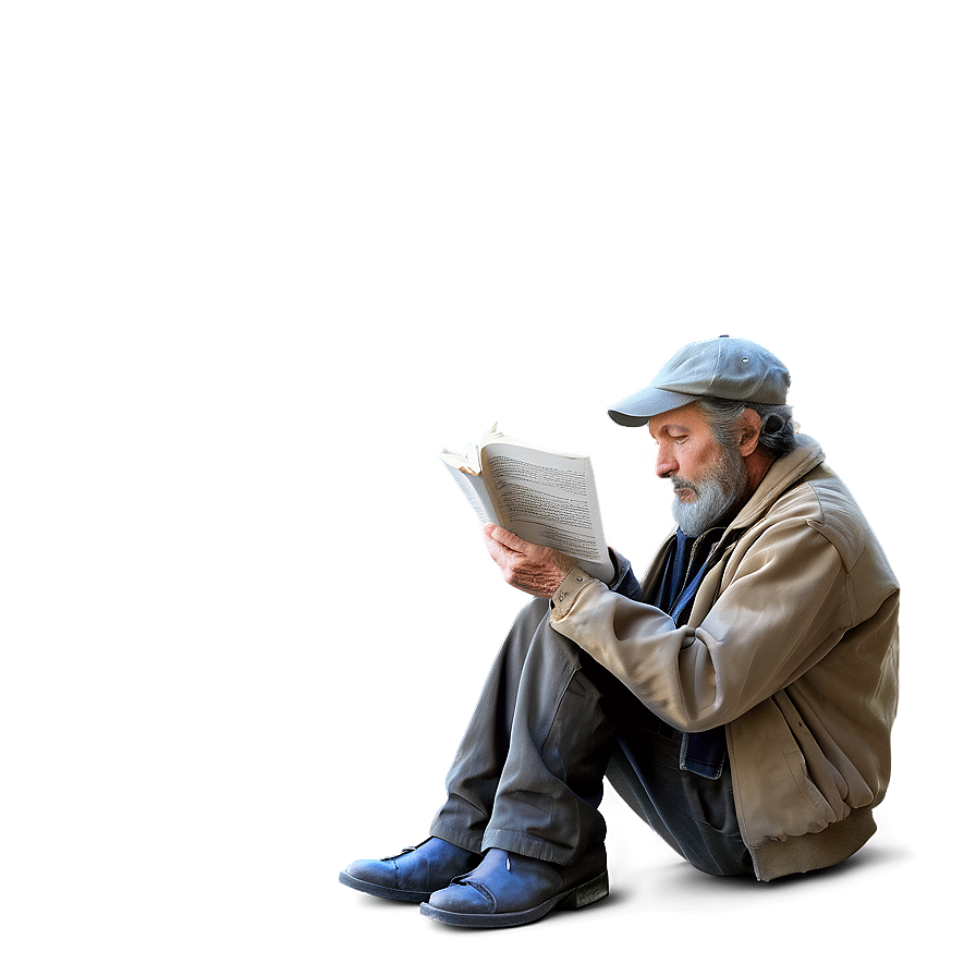 Hobo Reading A Book Png Inc