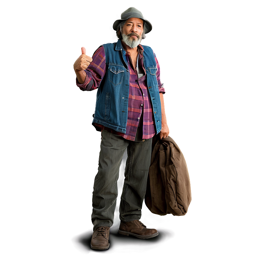 Hobo With Patched Clothes Png Bkf14