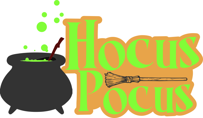 Hocus Pocus Cauldronand Broom