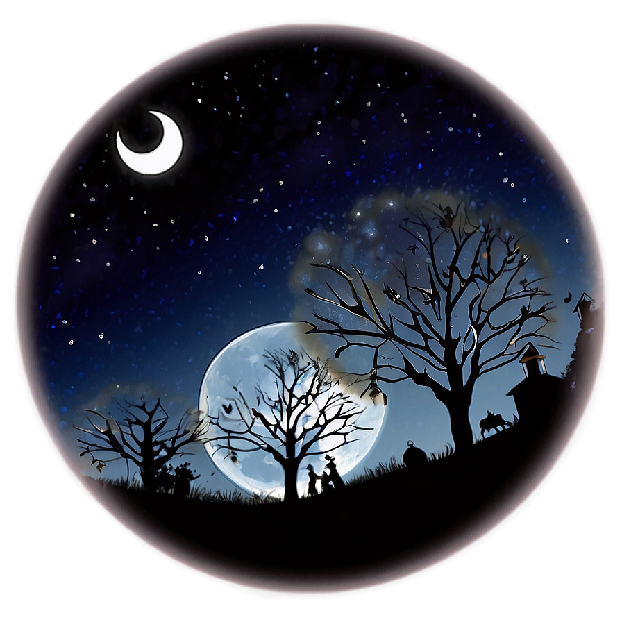 Hocus Pocus Full Moon Night Png Wug39