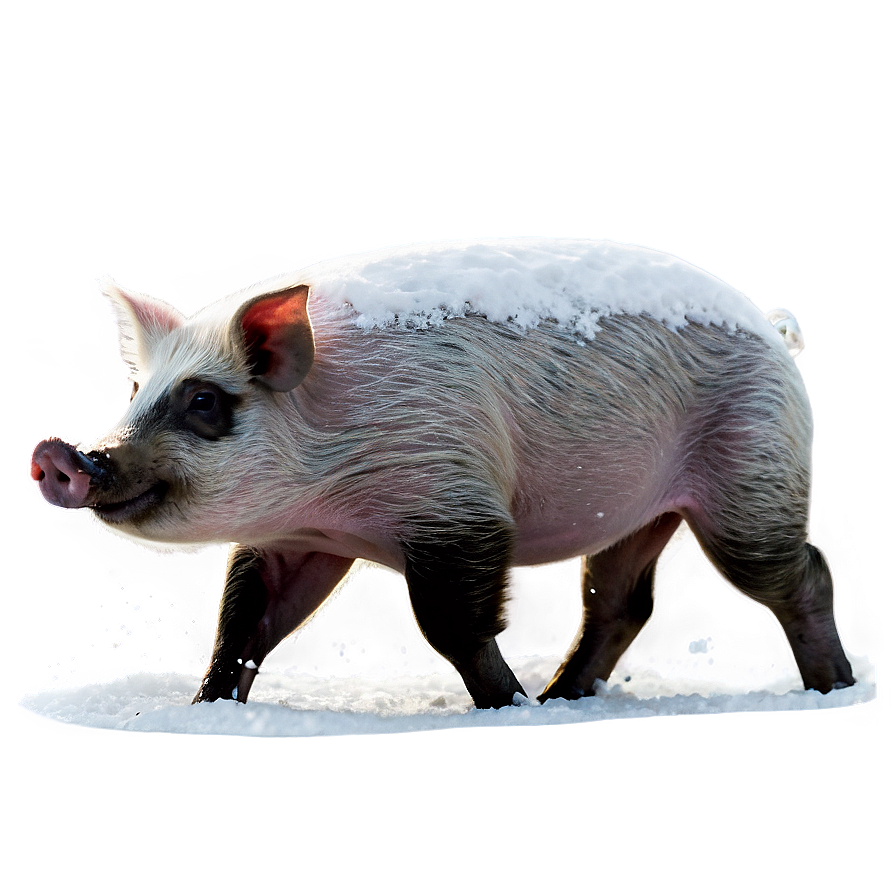 Hog In Snow Png Axq31