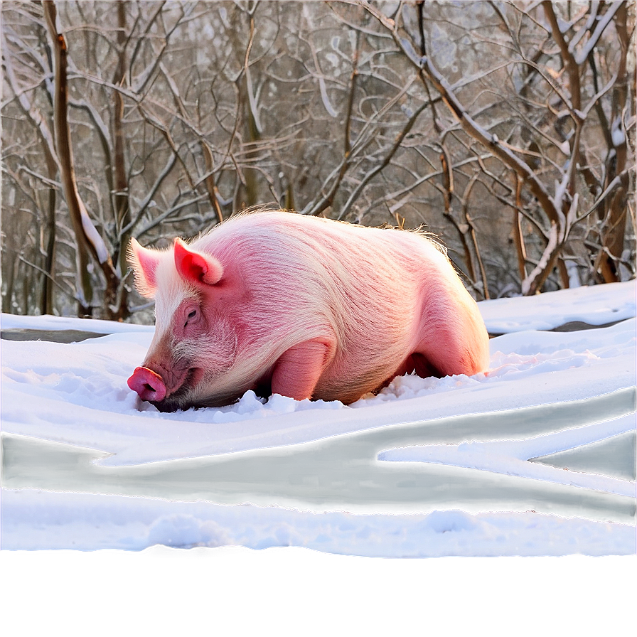 Hog In Snow Png Jvd79