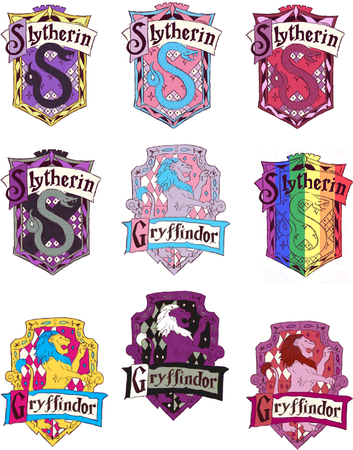 Hogwarts_ House_ Crests_ Collection