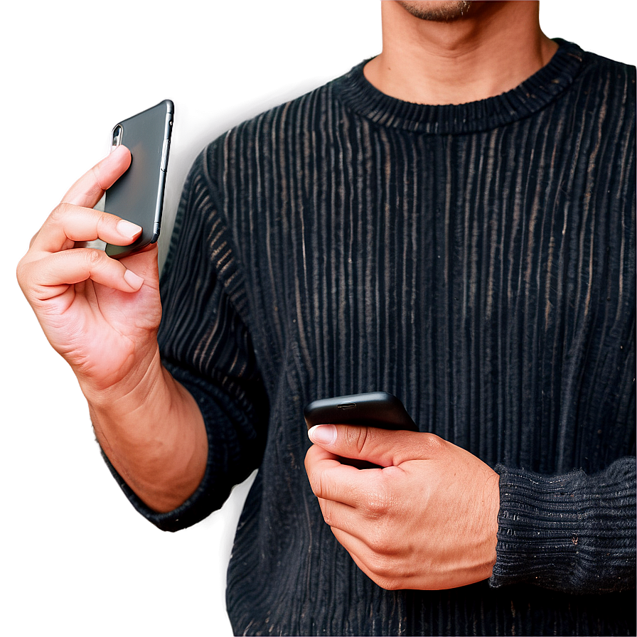 Holding Phone With Both Hands Png 18