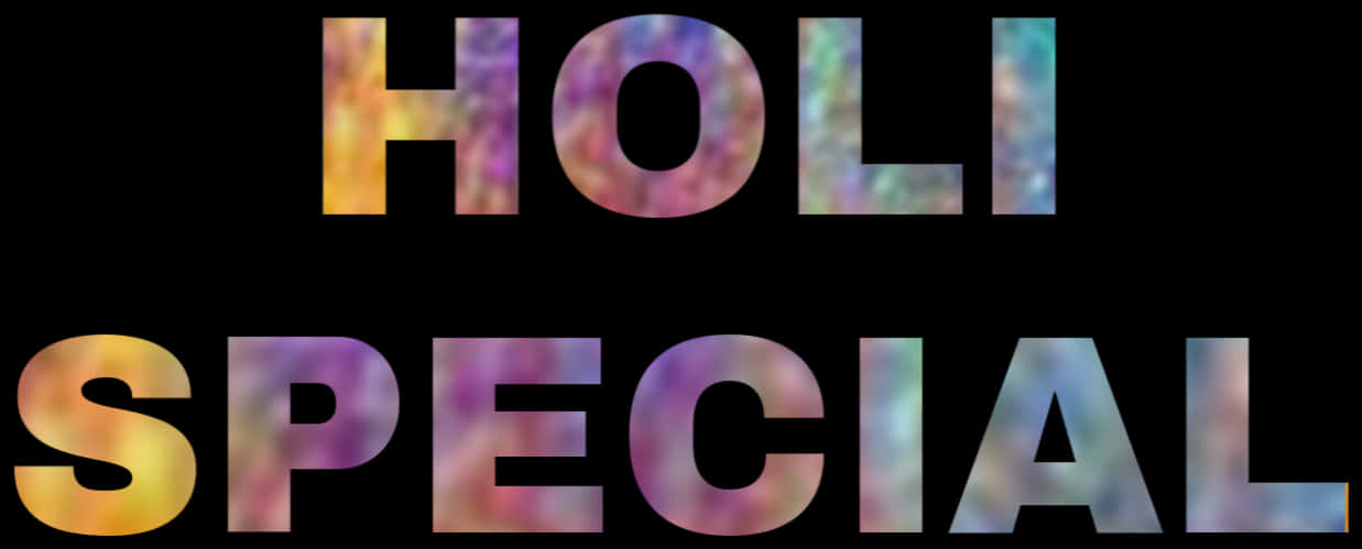 Holi Special Colorful Text Banner