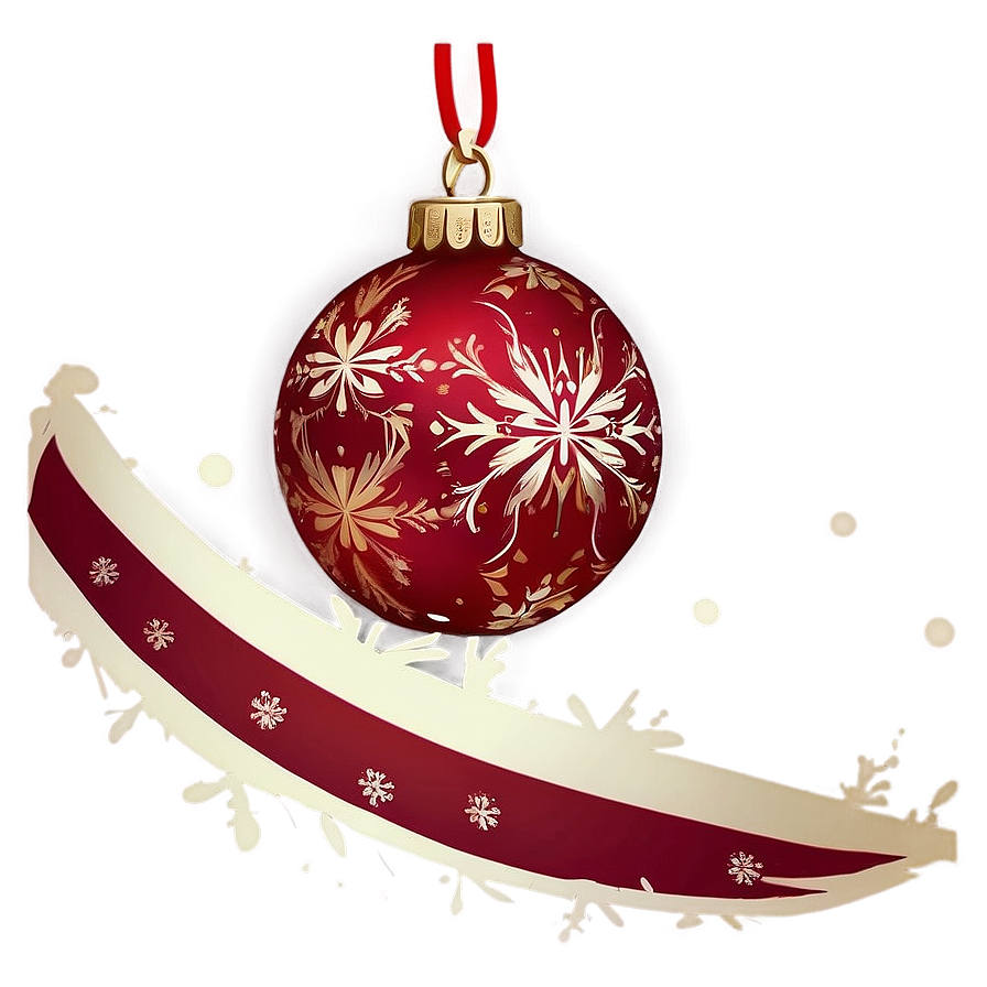 Holiday Red Ornament Png 3