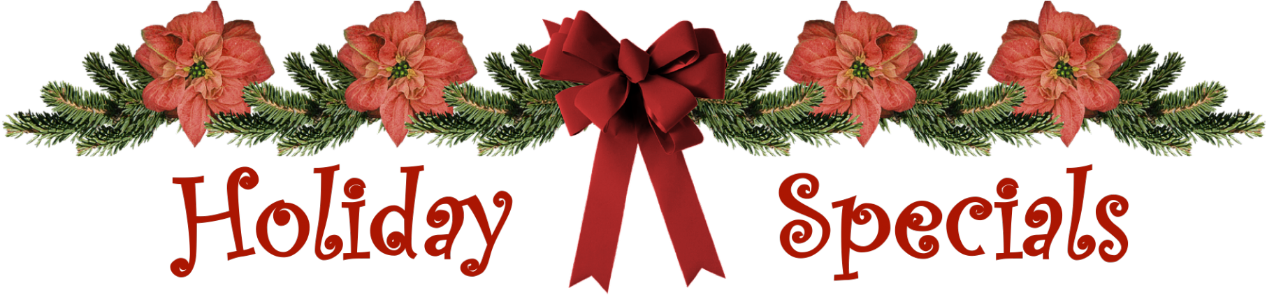 Holiday Specials Bannerwith Red Bow