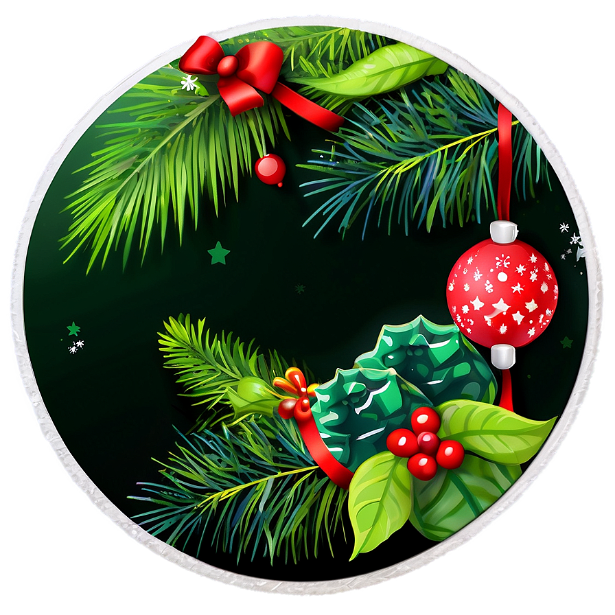 Holiday Theme Circle Sticker Png 06282024