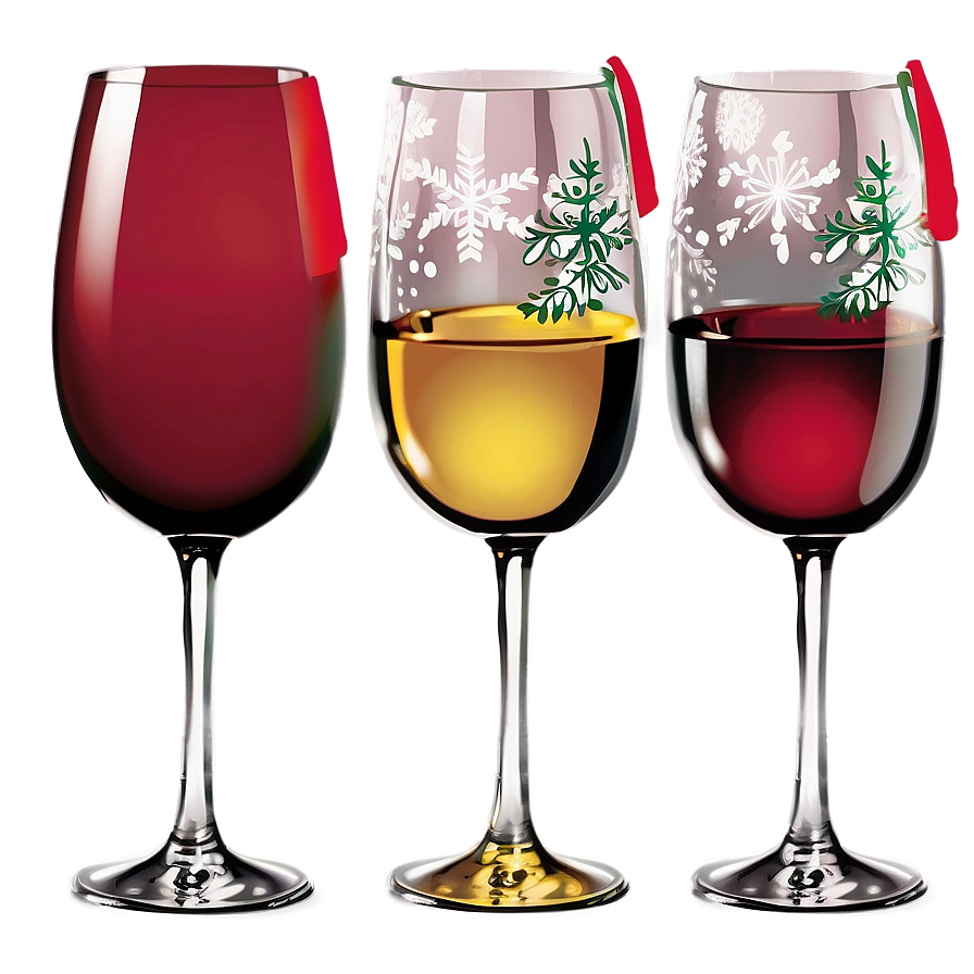 Holiday Wine Glasses Cheer Png Yih