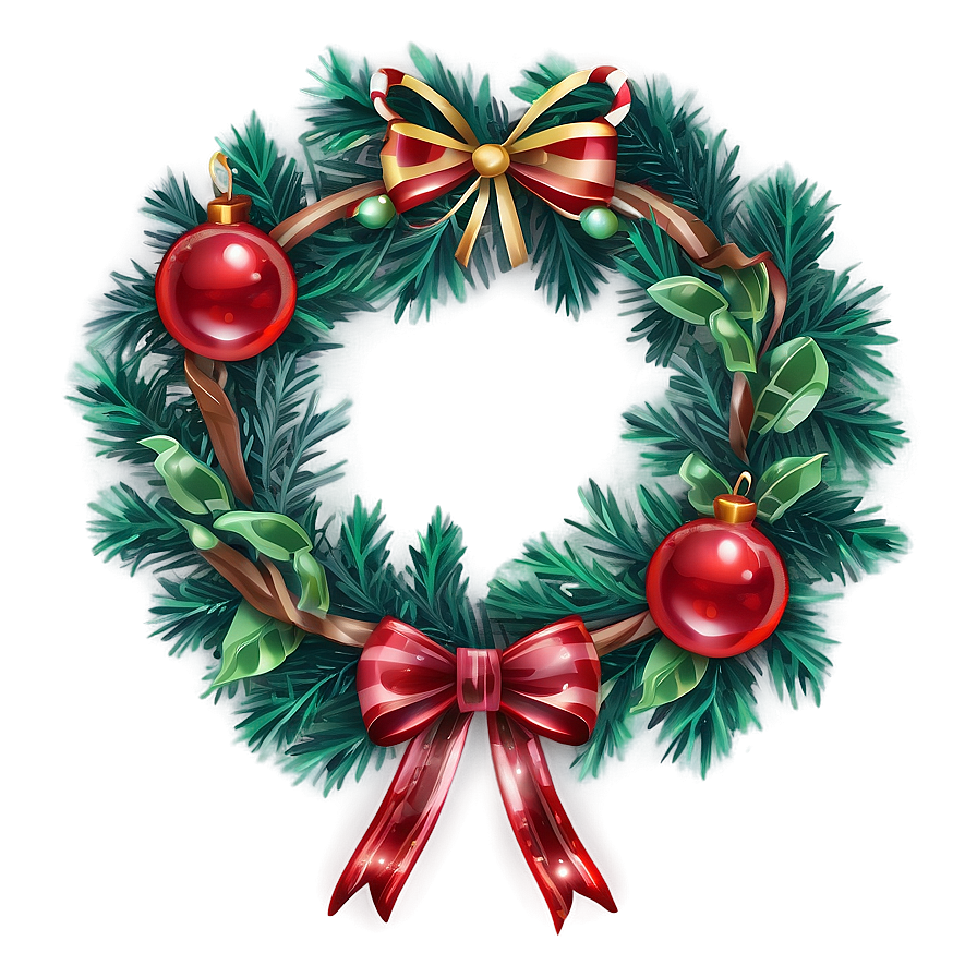 Holiday Wreath Graphic Png 06292024