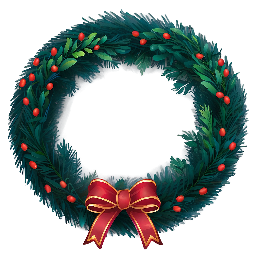 Holiday Wreath Graphic Png Iip