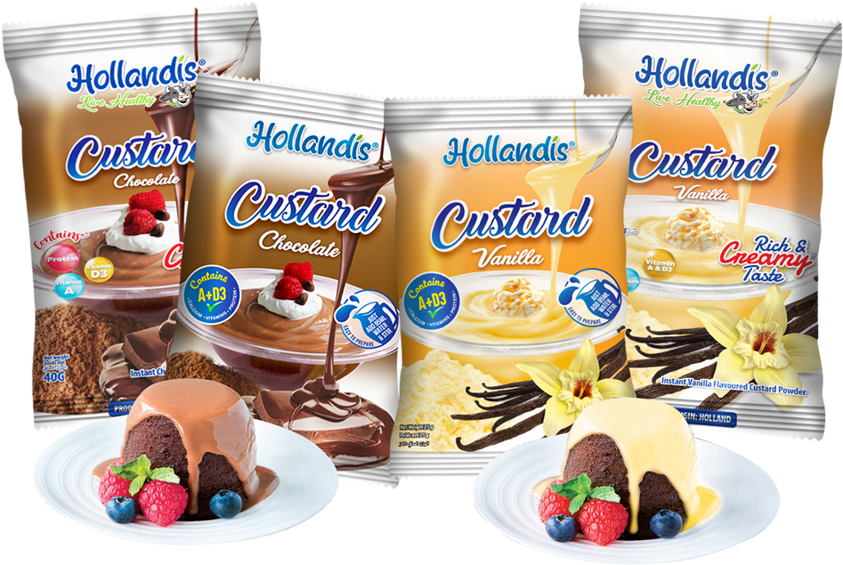 Hollandis Custard Powder Varieties