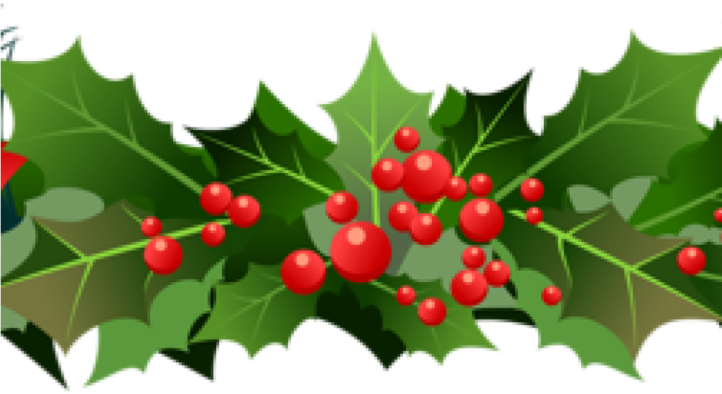 Holly Berries Garland Illustration