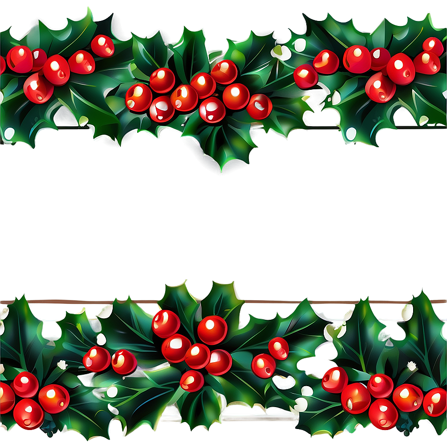 Holly Berry Border Png 39