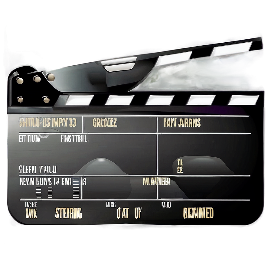 Hollywood Film Slate Design Png Qmp47