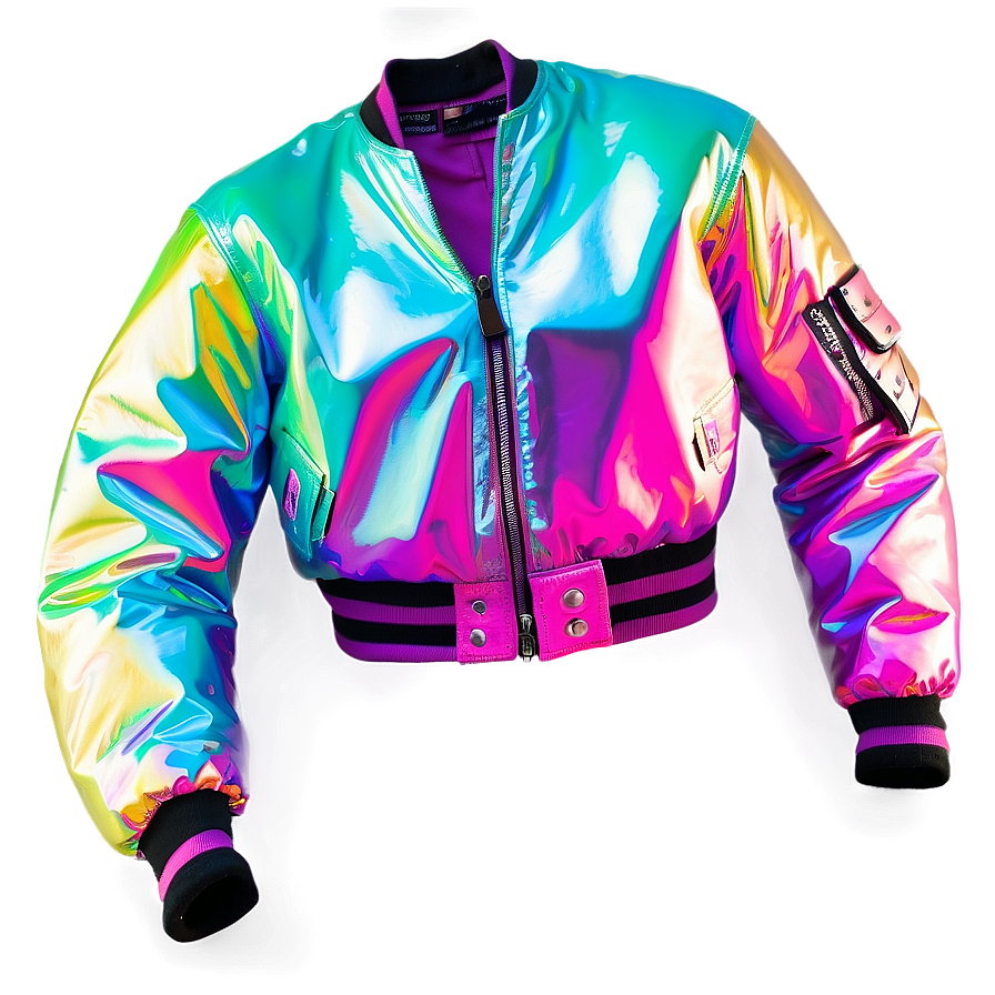 Holographic Bomber Jacket Png 27