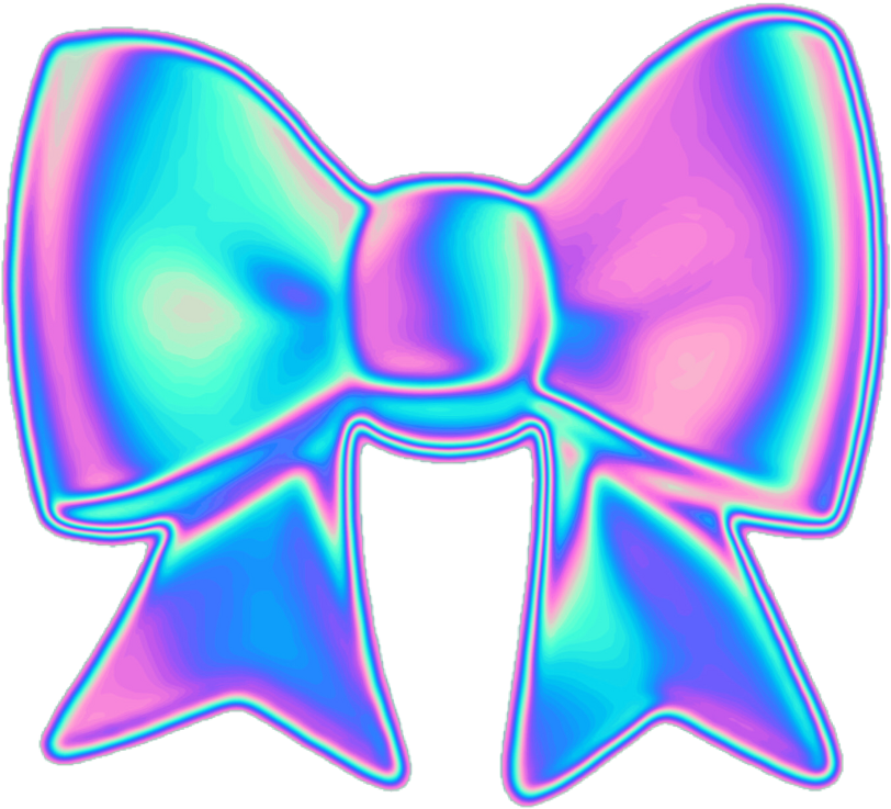 Holographic Bow Kawaii Aesthetic.png