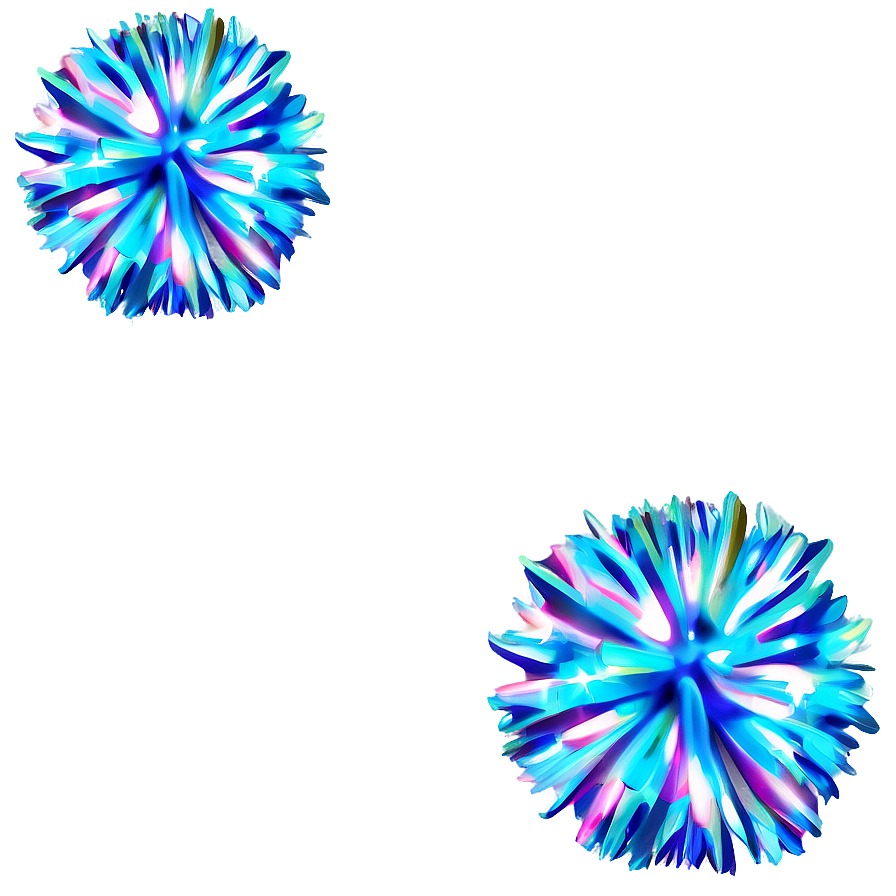 Holographic Cheer Pom Poms Png Skm