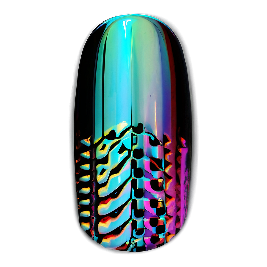 Holographic Fake Nails Png Btw38