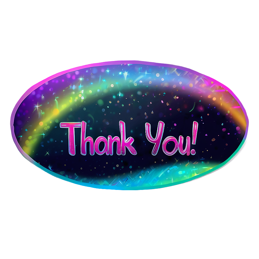 Holographic Thank You Stickers Png 26