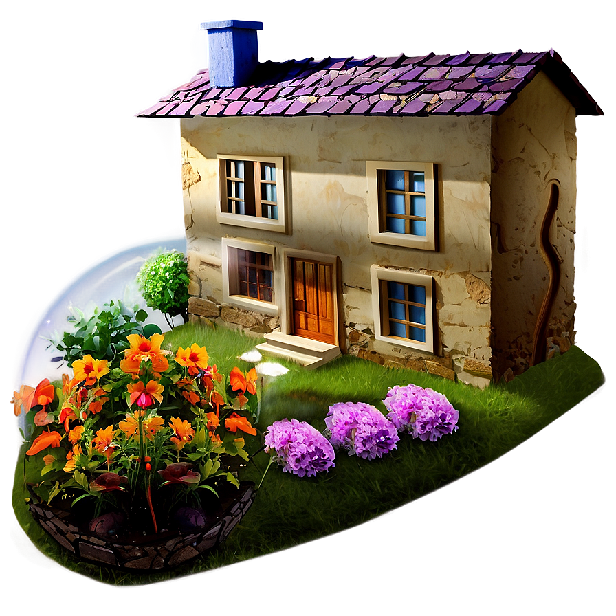 Home With Garden Icon Png Qyu