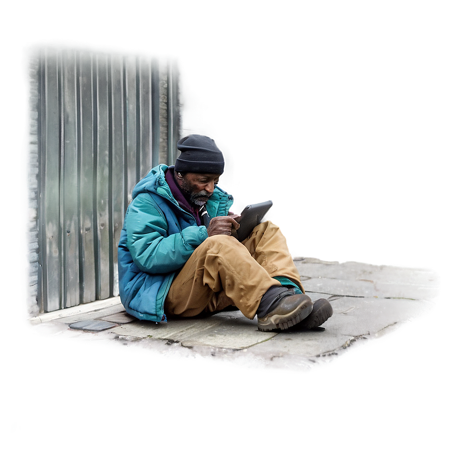 Homeless And Technology Png Icv3