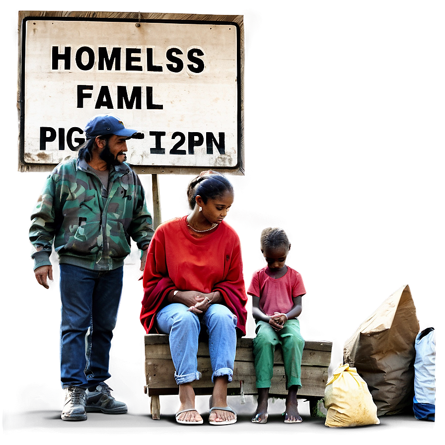 Homeless Family Png 06132024