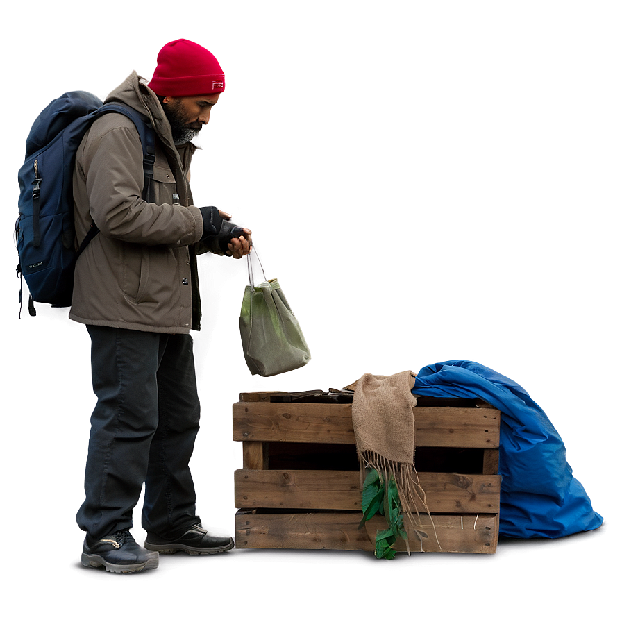 Homeless Man And Child Png Hig54