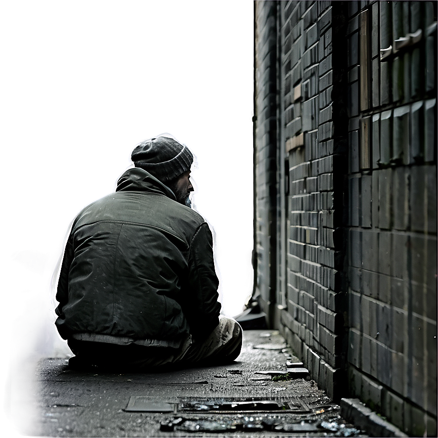 Homeless Man In Alley Png Fga40