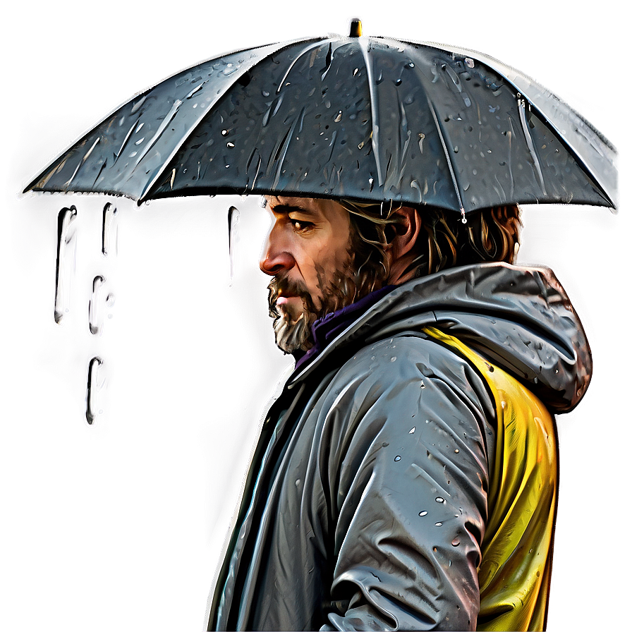 Homeless Man In Rain Png 8