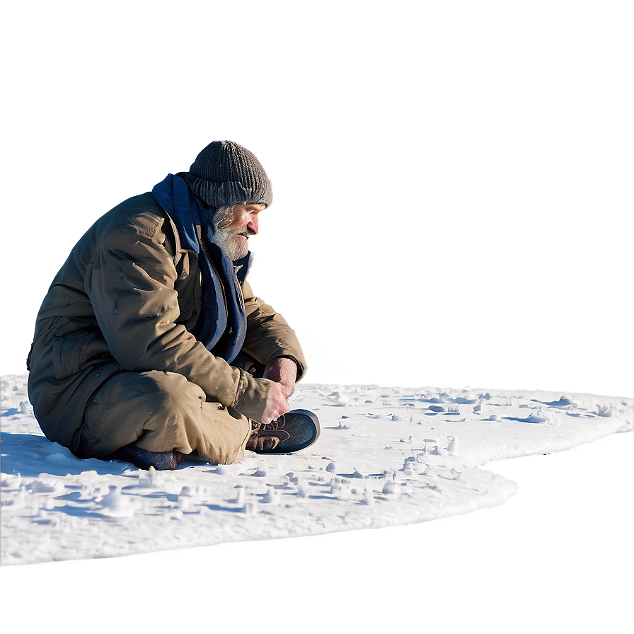 Homeless Man In Snow Png Ehn63