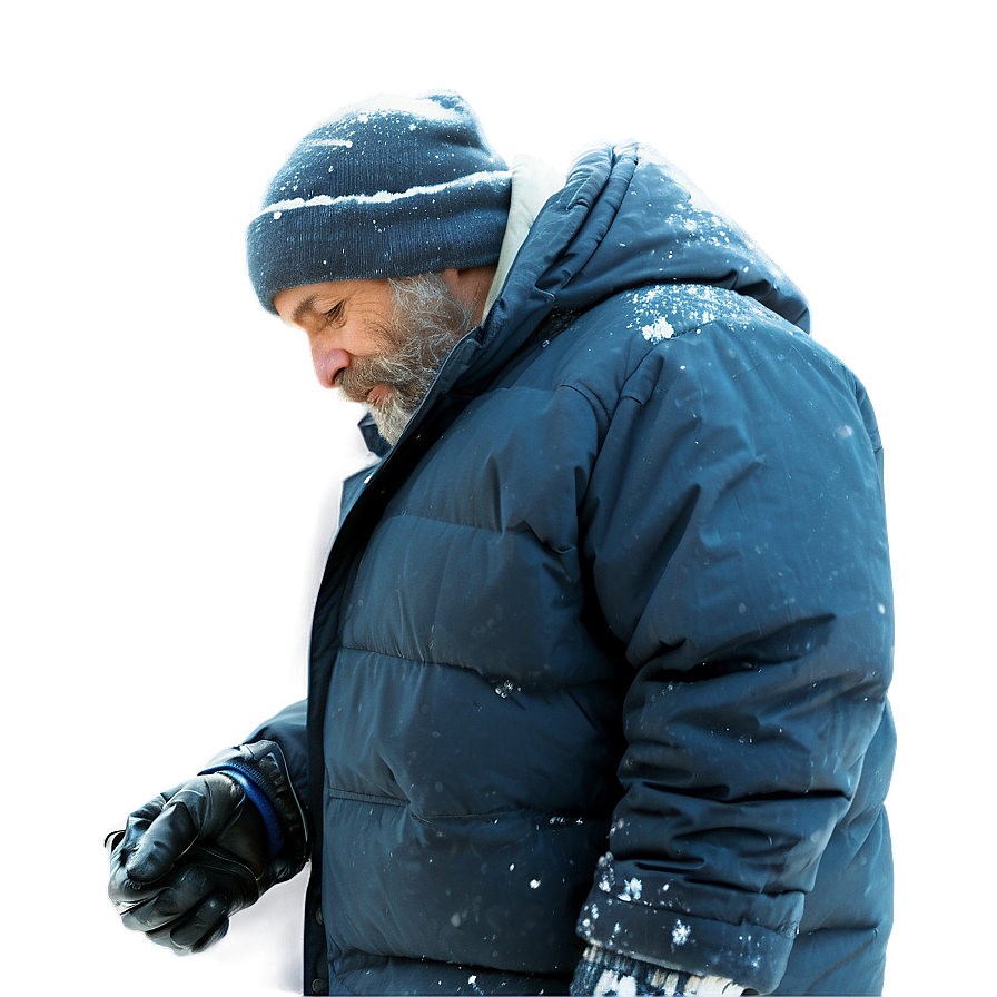 Homeless Man In Snow Png Iaj70