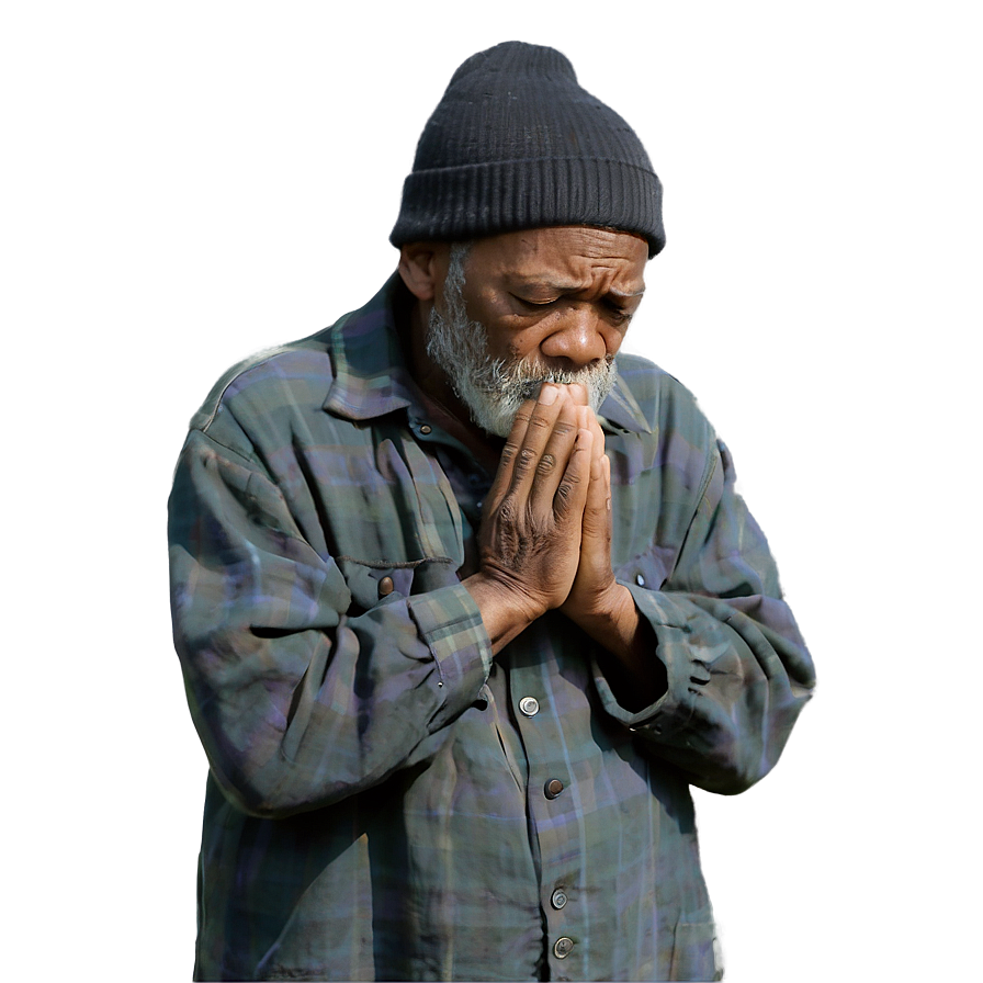 Homeless Man Praying Png 60