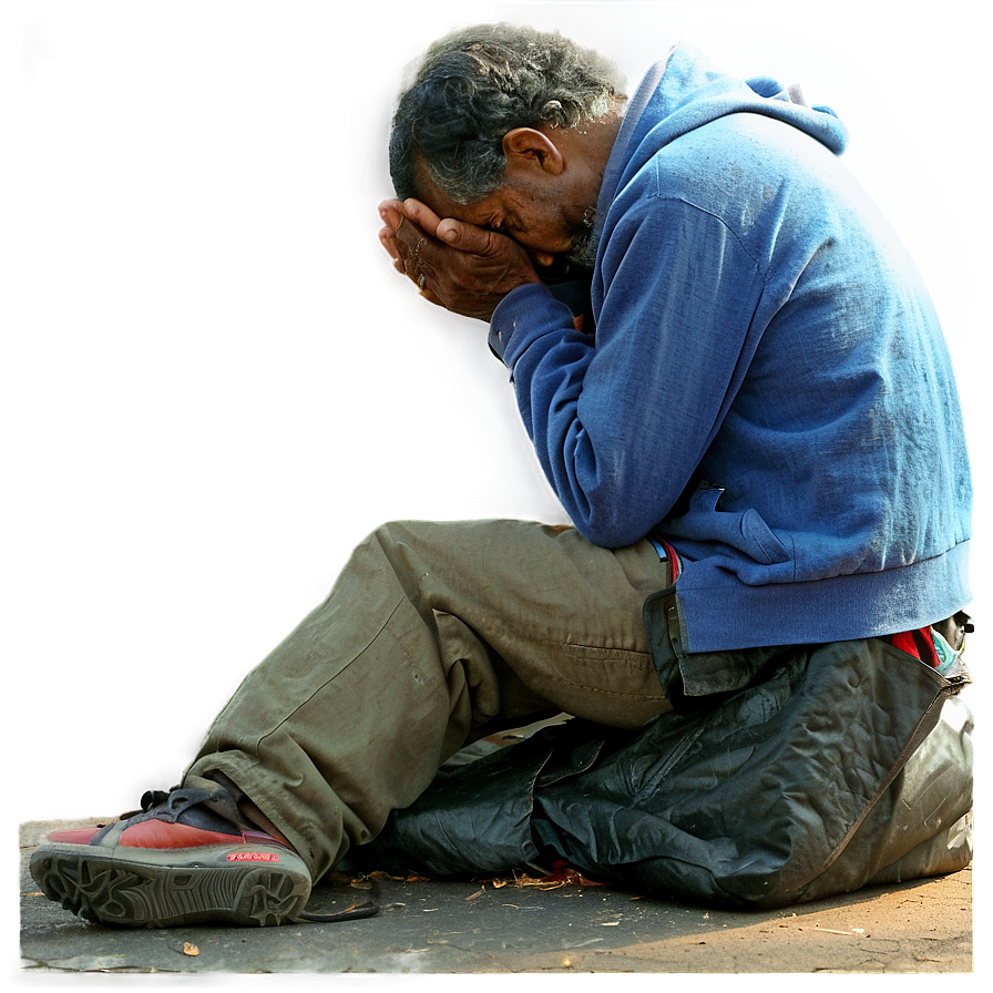 Homeless Man Praying Png 60