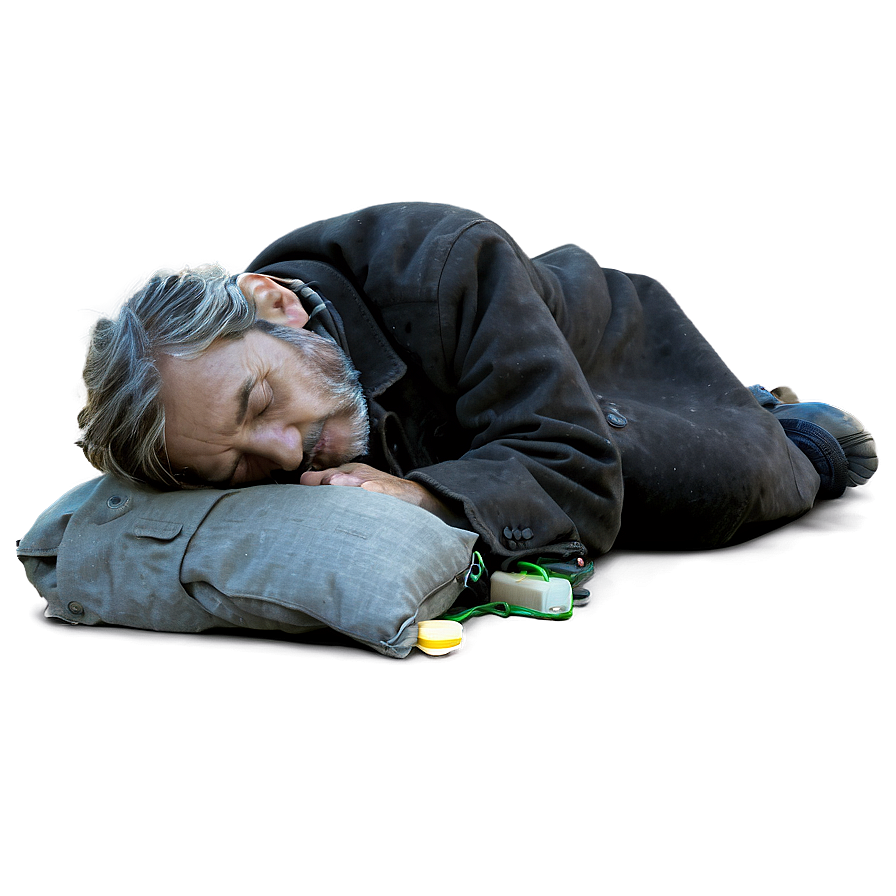 Homeless Man Sleeping Png 27