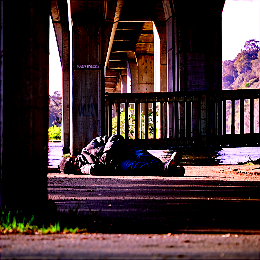 Homeless Man Under Bridge Png 80